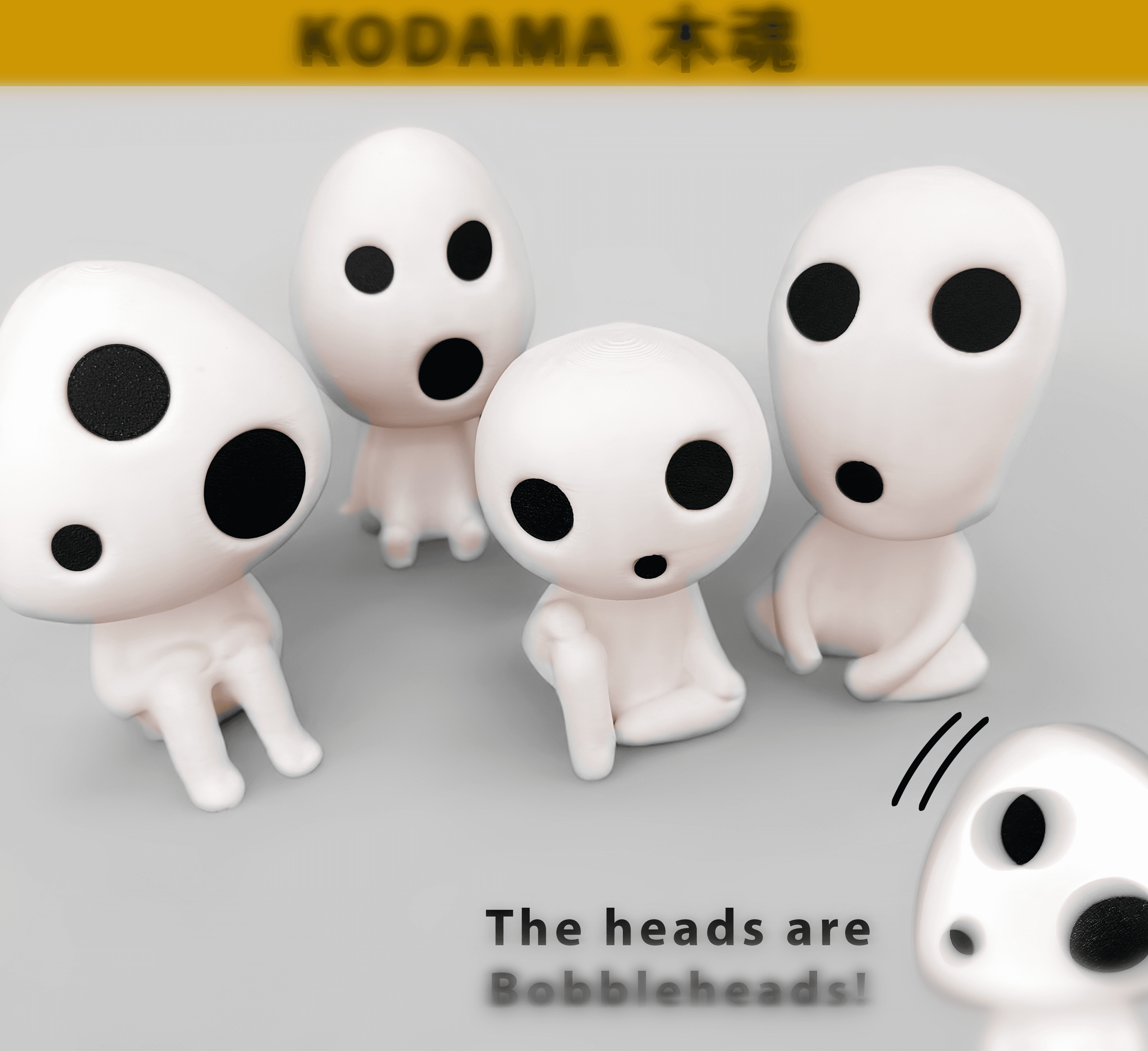 KODAMA (X4) FUNKO POP BOBBLEHEAD | STL + 3MF 3d model