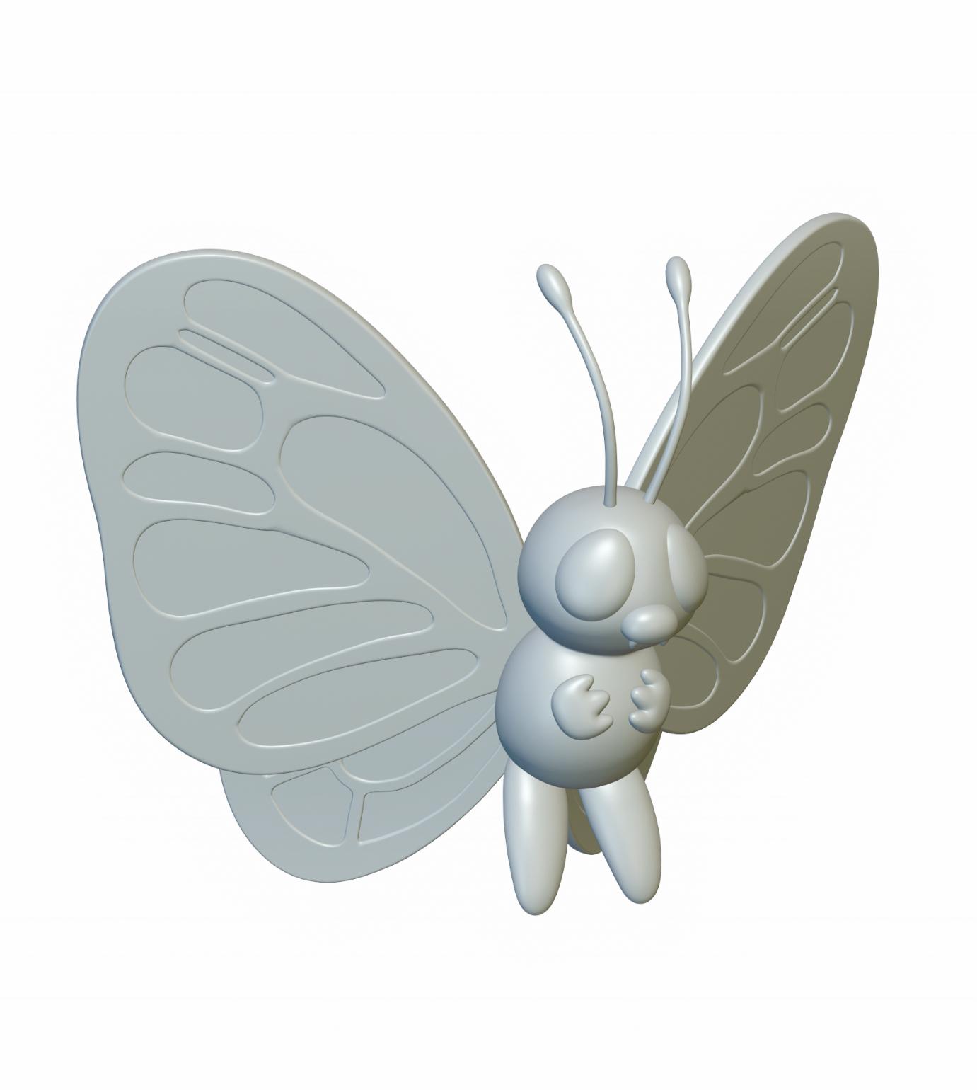 Pokemon Butterfree #12 - Optimized for 3D Printing 3d model