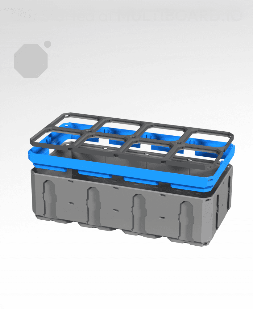 4x2 - Multigrid Panel Lid Rim 3d model