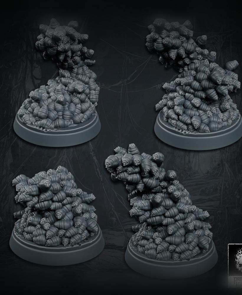 Carrion Swarm x4 (25mm Bases) 3d model