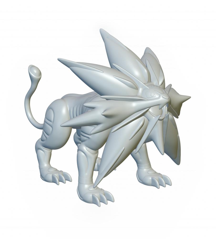 Pokemon Solgaleo #791 - Optimized for 3D Printing 3d model