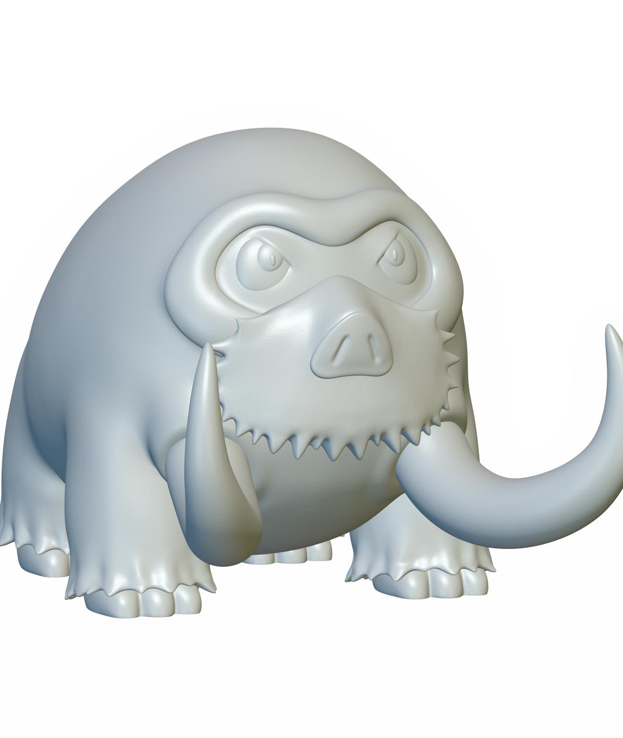 Pokemon Mamoswine #473 - Optimized for 3D Printing 3d model