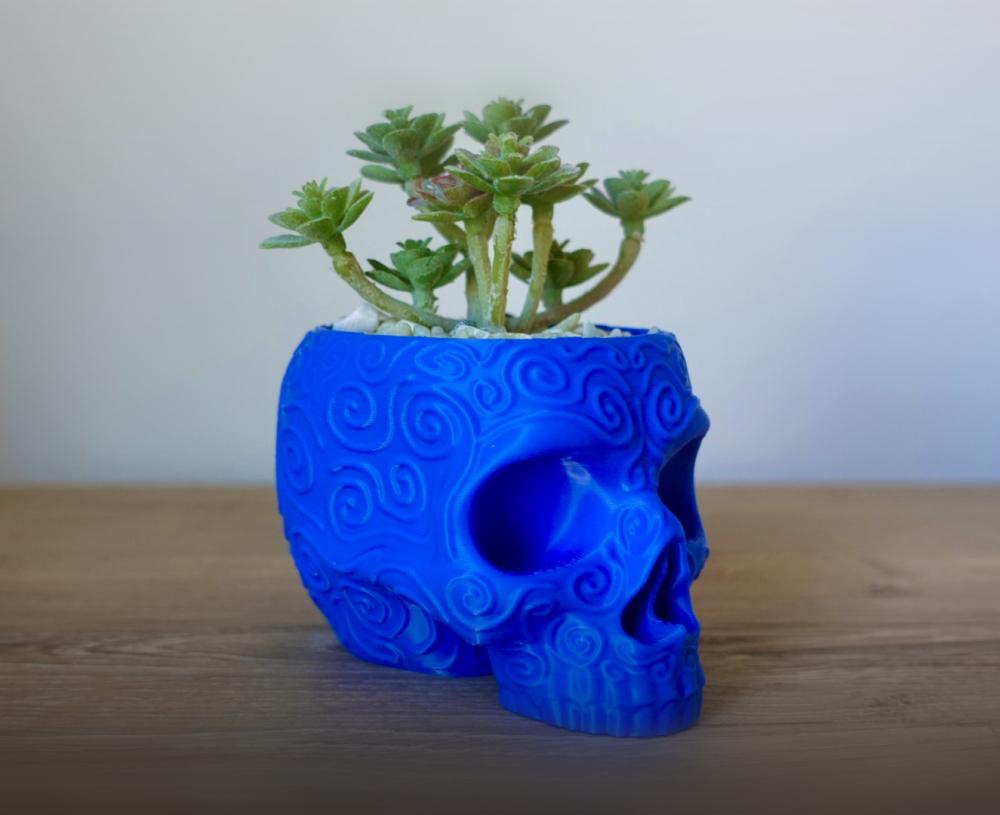 Sugar Skull Planter Pot 3d model