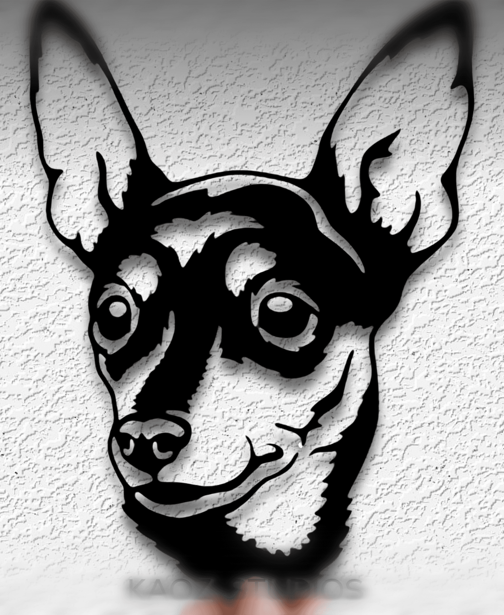 minpin wall art miniature pinscher wall decor dog decoration 3d model