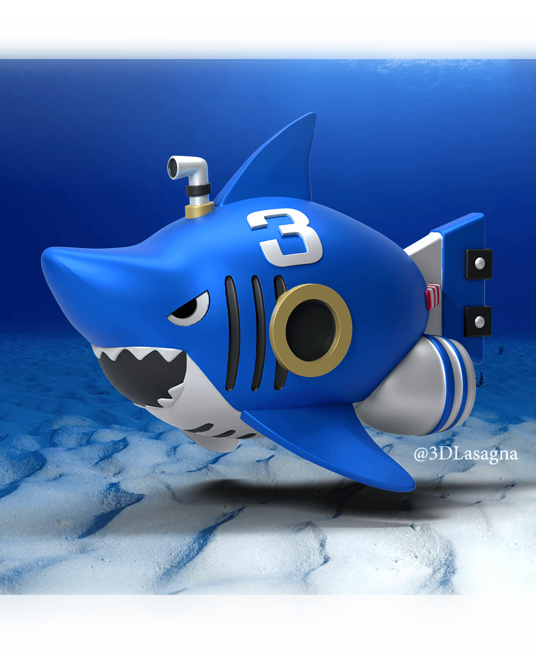 Shark Submerge 3d model