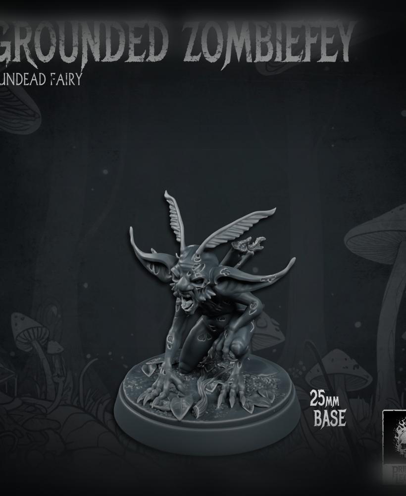 Grounded Zombiefey 03 (25mm Base) 3d model