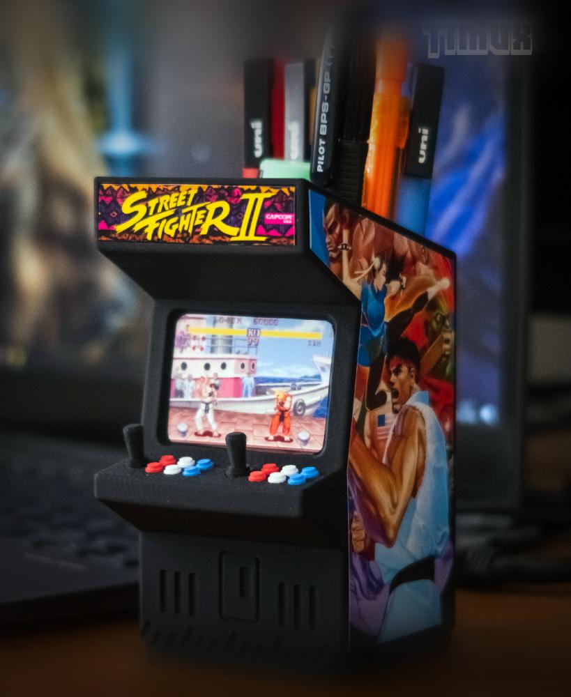 ARCADE MACHINE - FIGHT GAMES (PEN HOLDER) 3d model