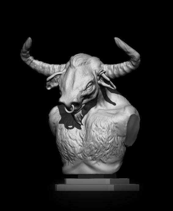 Minotaur Bust 3d model