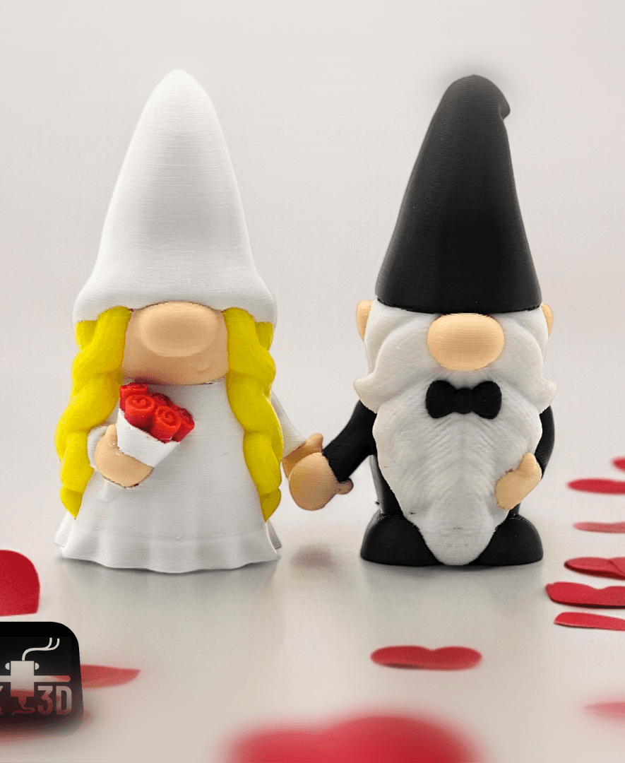 Wedding Gnomes Figurines / 3MF Included 3d model