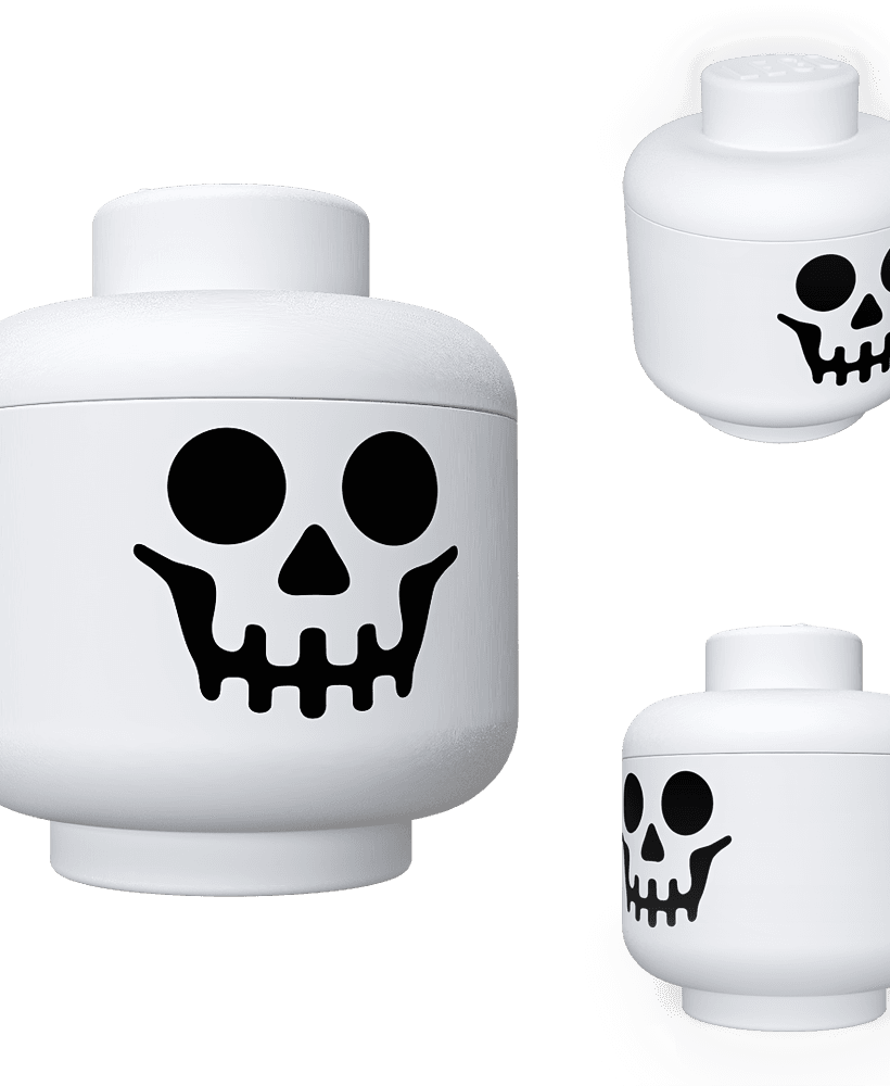 Skeleton storage head by Lego 3d model