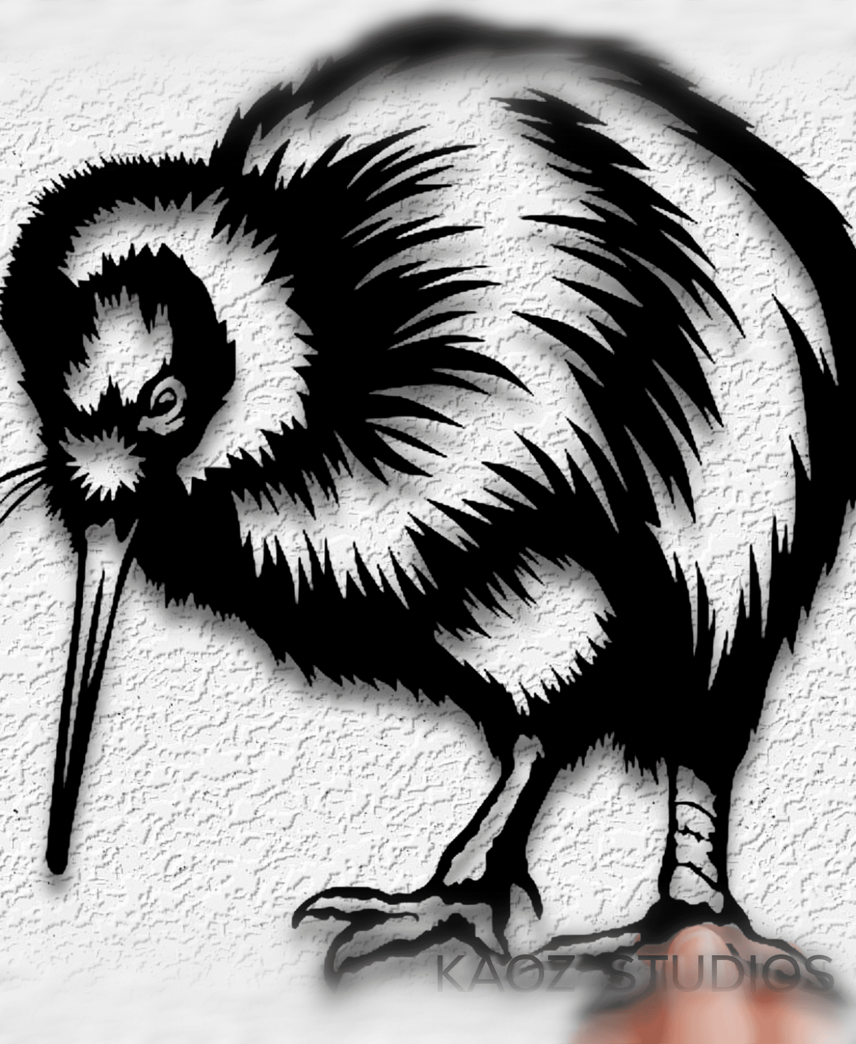 kiwi wall art bird wall decor animal decoration 3d model