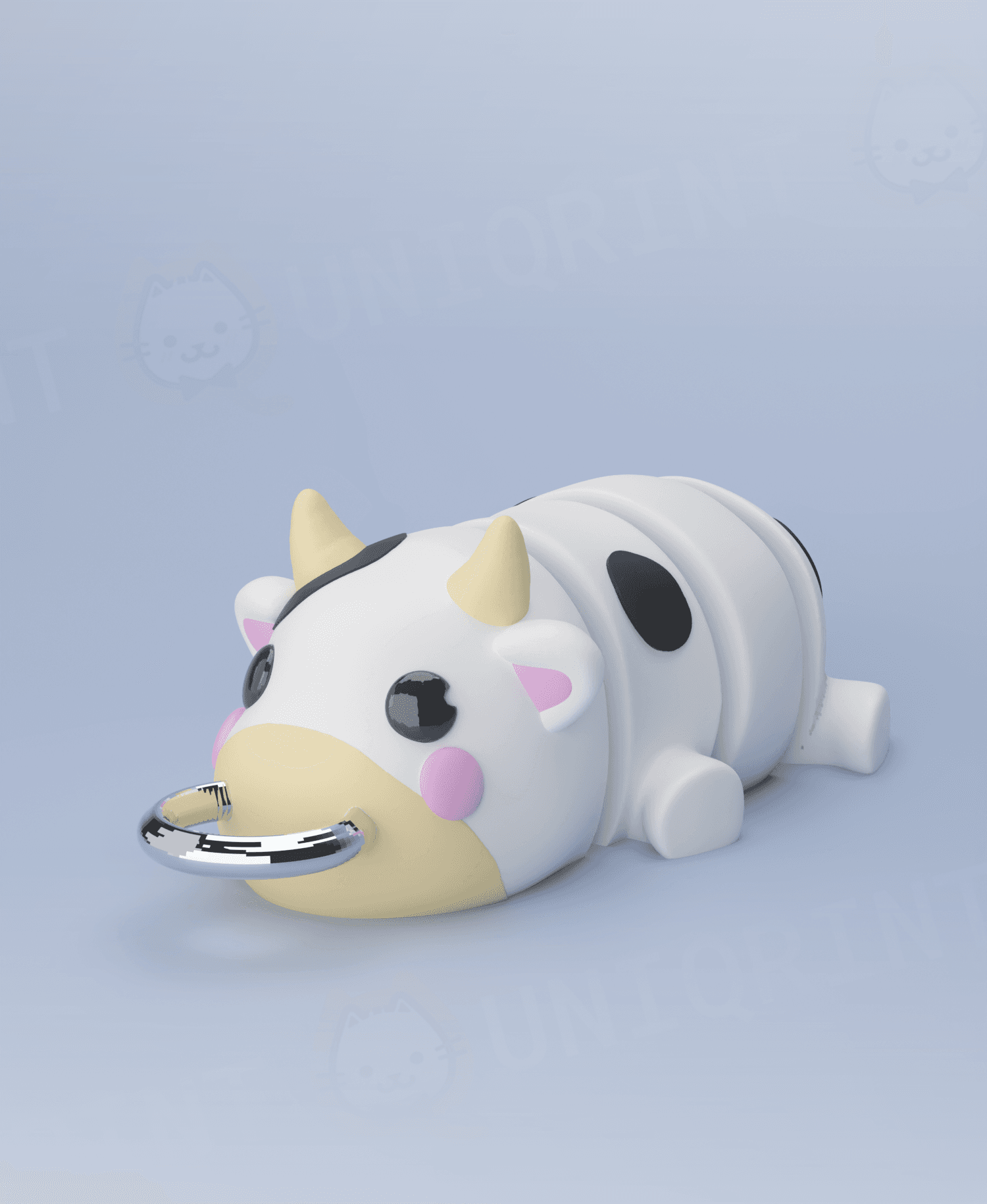 Flexi Cow Keychain 3d model