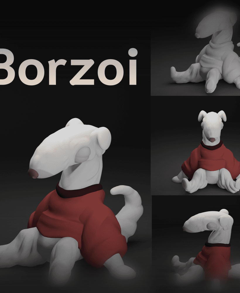 Borzoi 3d model