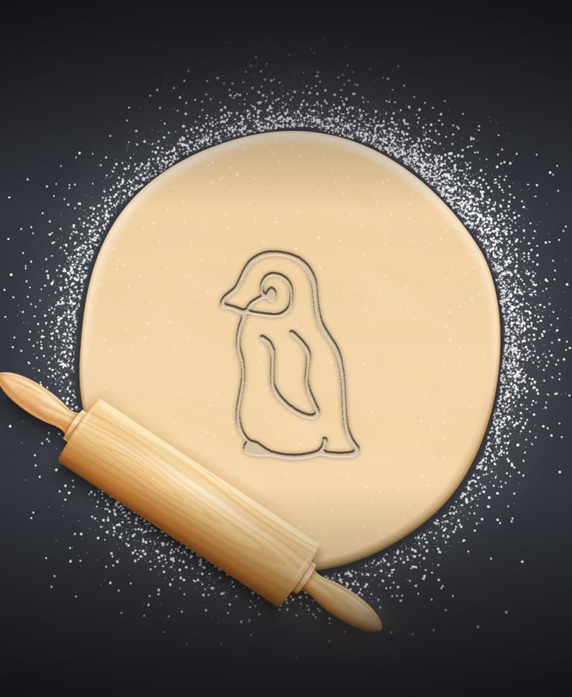 Penguin Cookie Cutter, Biscuit Cutter 3d model