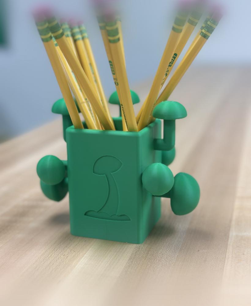 Mushroom Pencil Holder 3d model