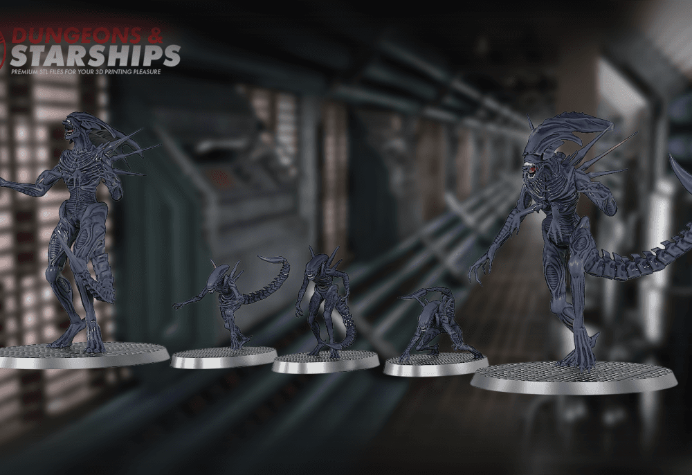 Xenomorph Miniatures - Aliens 3d model