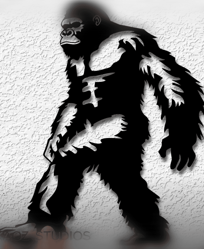 BigFoot wall art sasquatch wall decor yeti decoration 3d model