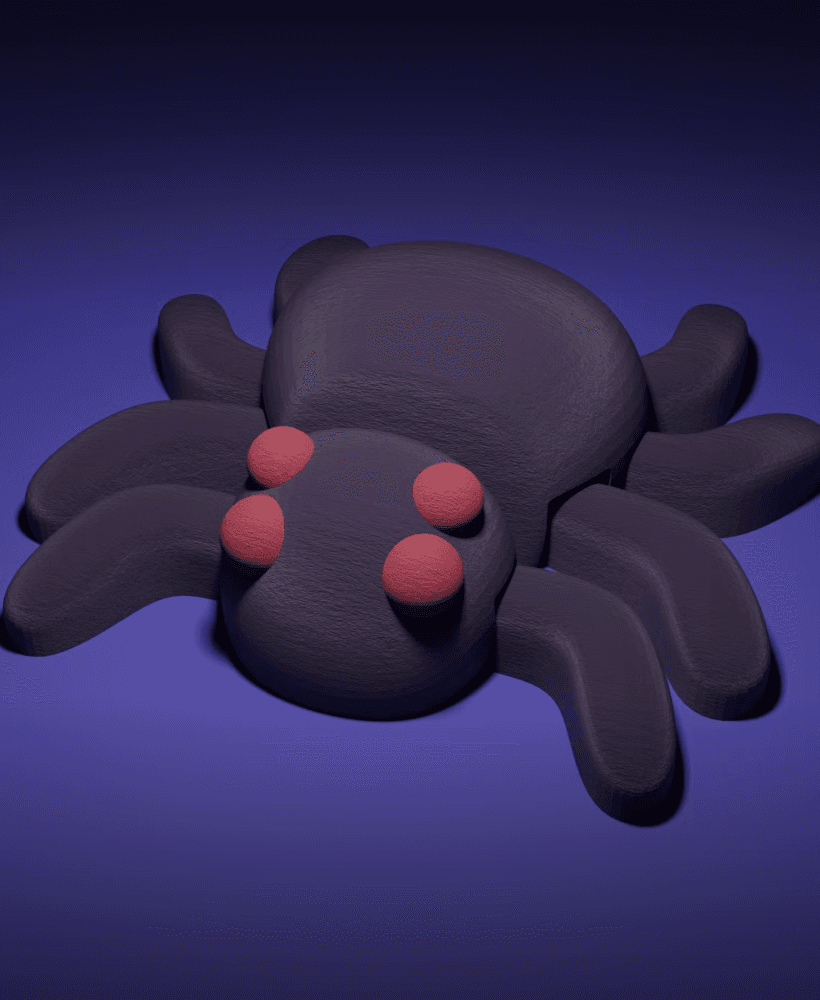 3D Printable Articulated Flexi Spider 3d model