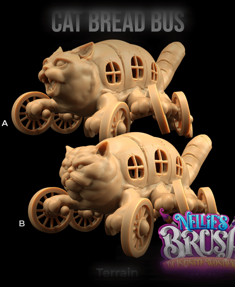 Cat Bread Bus 3d model