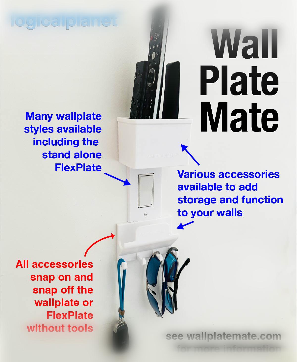 WallPlateMate and FlexPlate wall-mounted accessory system 3d model