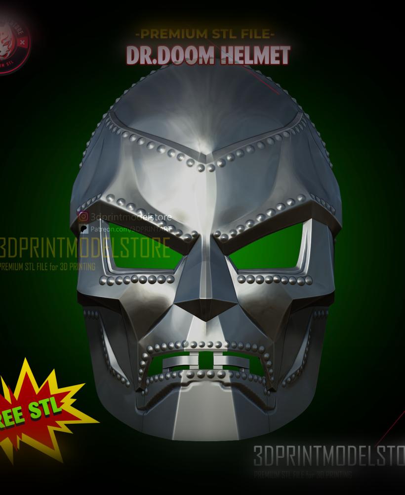 Dr Doom Mask - Marvel Doctor Doom Helmet -  Cosplay Props - FREE STL 3d model