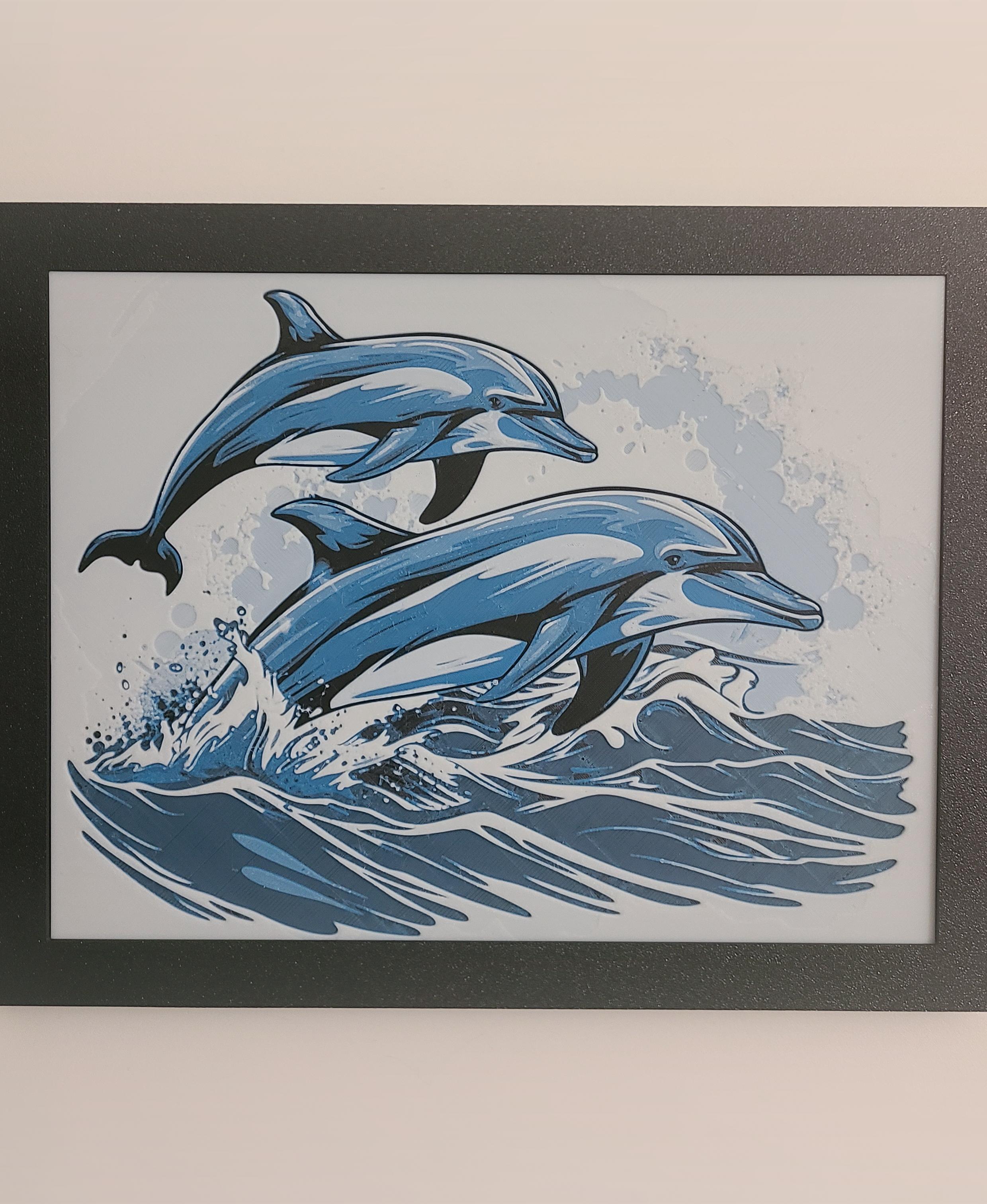 Dolphins at Sea - Filament Painting 3d model