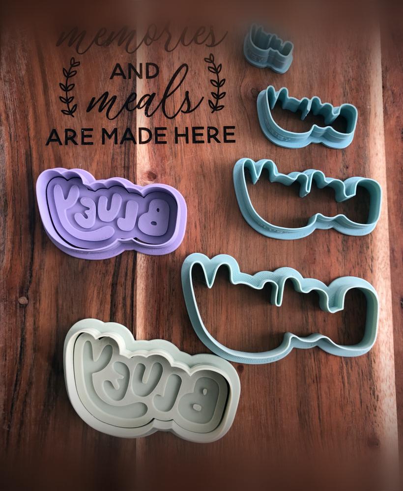 Bluey Cookie Cutters and Stamps - FREE SAMPLE 3d model