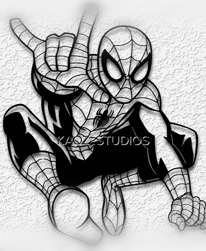 spiderman wall art spider man wall decor marvel comics fanart 3d model