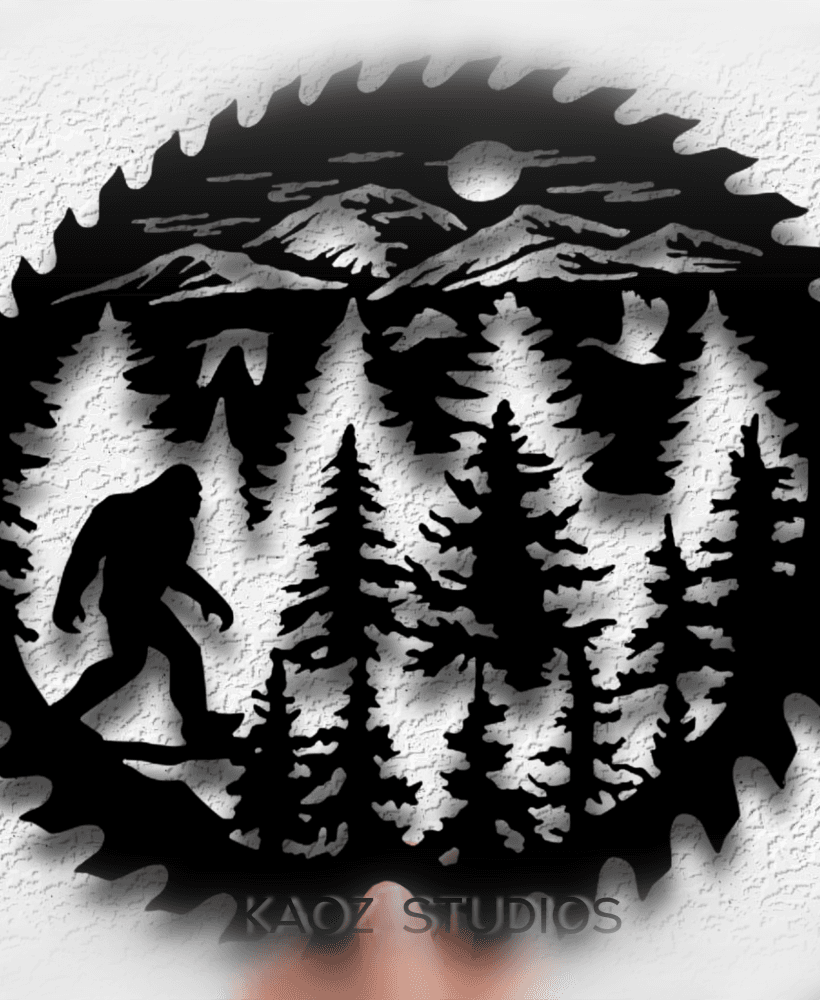 bigfoot wall art sasquatch wall decor yeti decoration 3d model