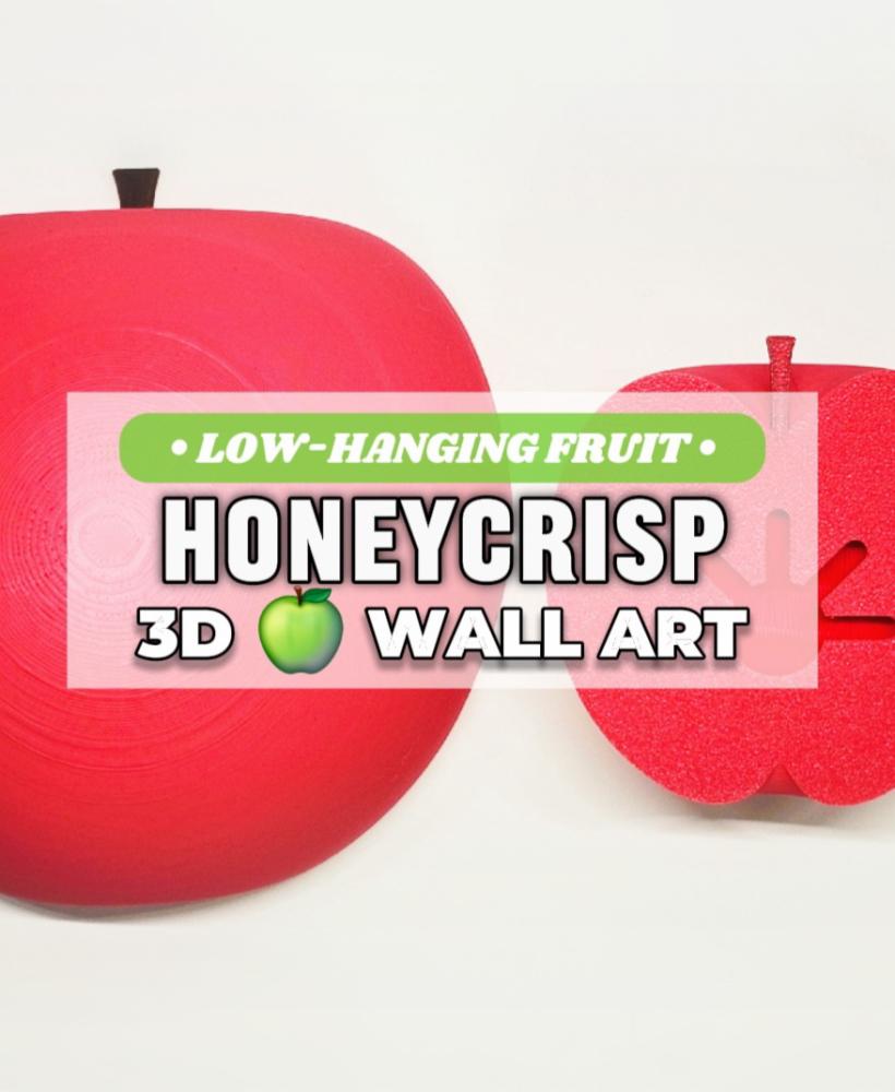 Jumbo Honeycrisp Apple Decorative Pop-Out 3D Wall Art :: The 'Low-Hanging Fruit' Collection 3d model