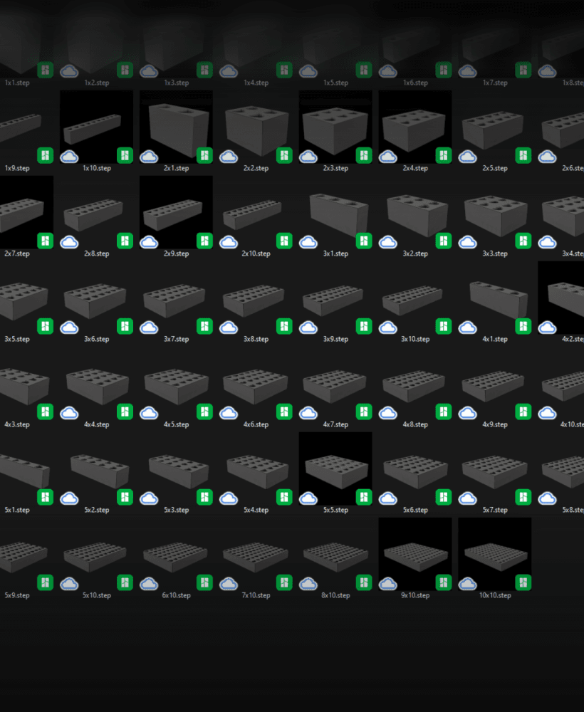 Bambu Lab A1 & A1 mini nozzle grids V2 - 55 models 3d model