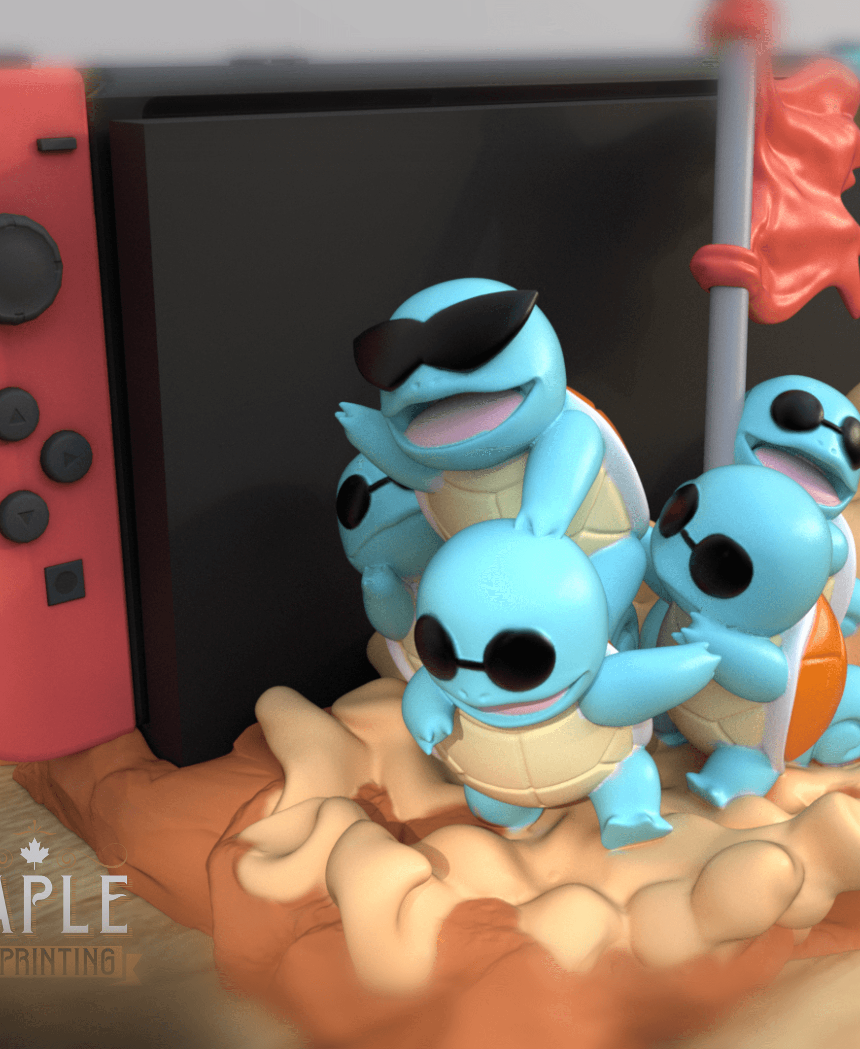Nintendo Switch Dock - Squirtle Squad - Pokemon - Original/OLED 3d model