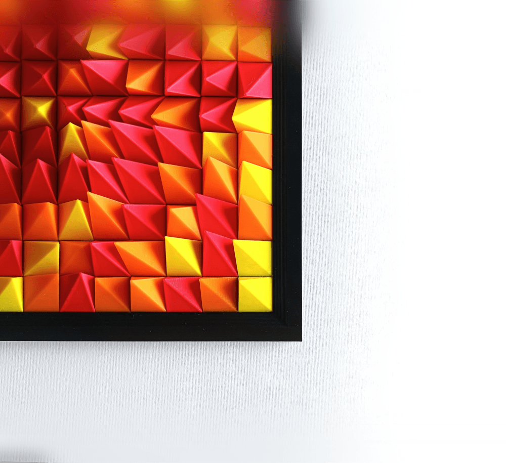 3D Wall Sculpture, Burning Flames 3d model