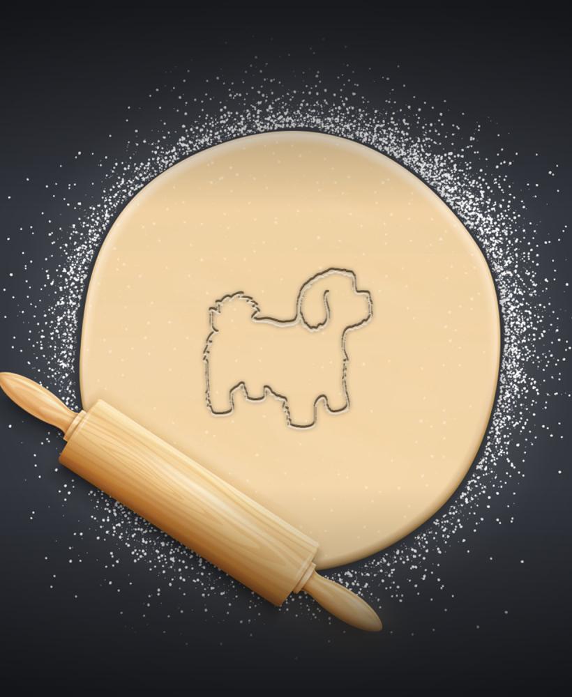 Maltipoo Cookie Cutter, Biscuit Cutter 3d model