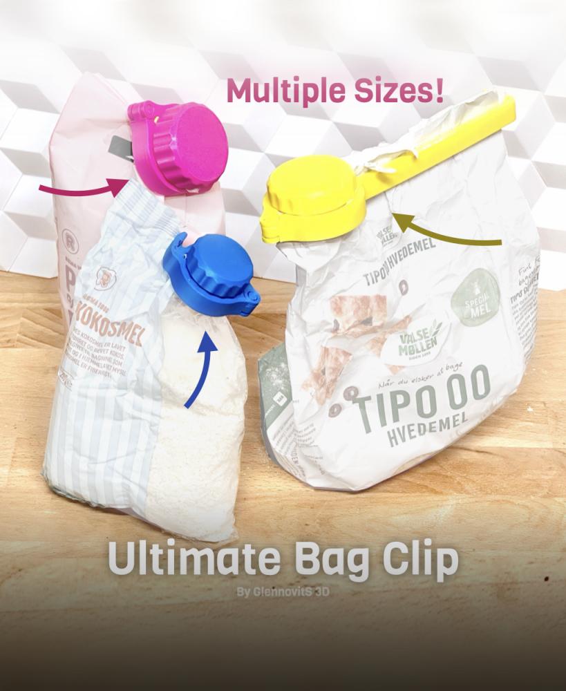 Ultimate Bag Clip (with Lid - easy access!) 3d model