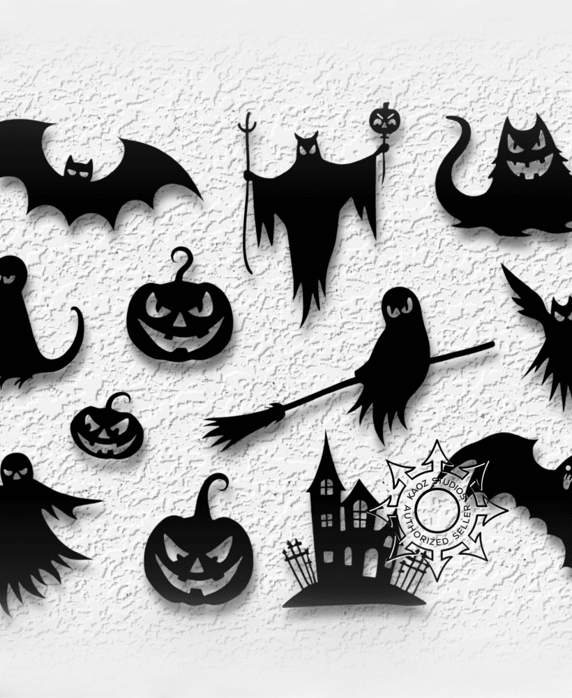 HALLOWEEEN PHANTOM PACK 12 Party charms wall art decor 3d model