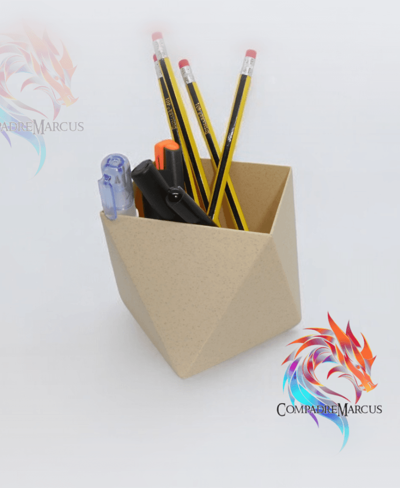 Geometric Pencil Holder / No supports 3d model