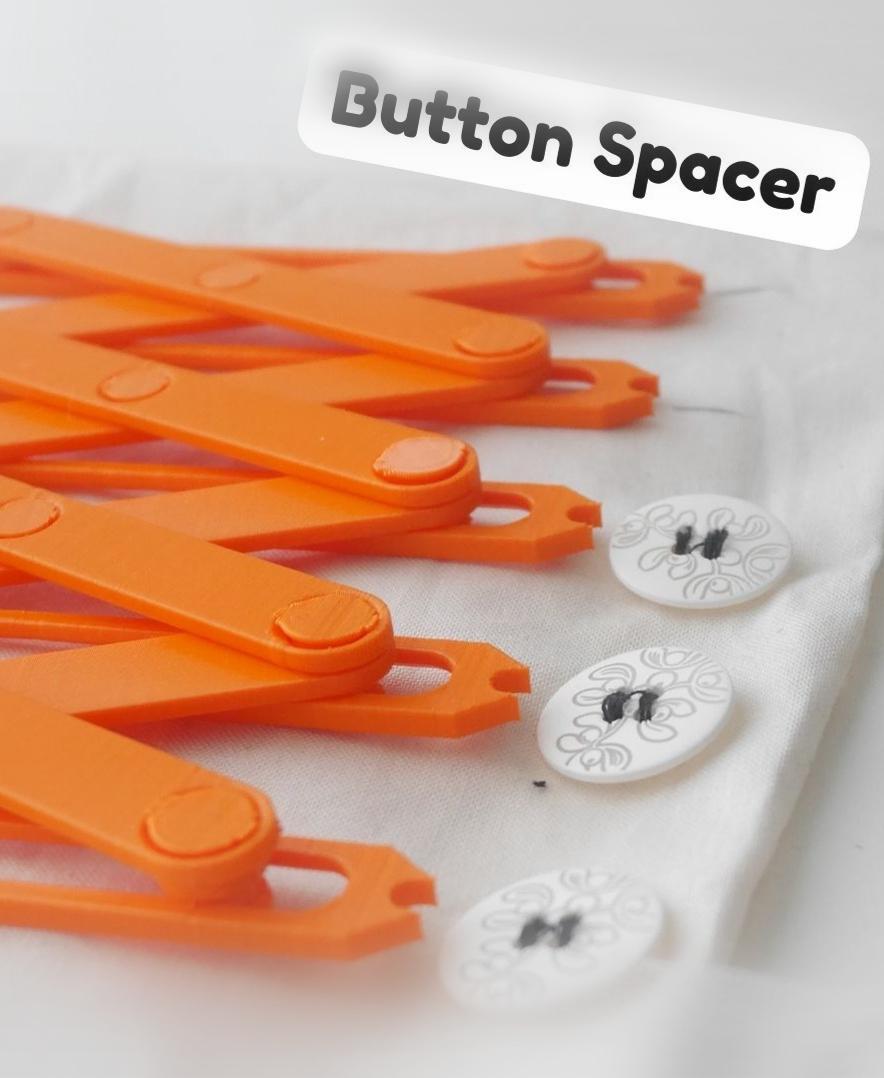 🧵 Button Spacer: Print-in-Place Sewing Gauge! 🧵 3d model