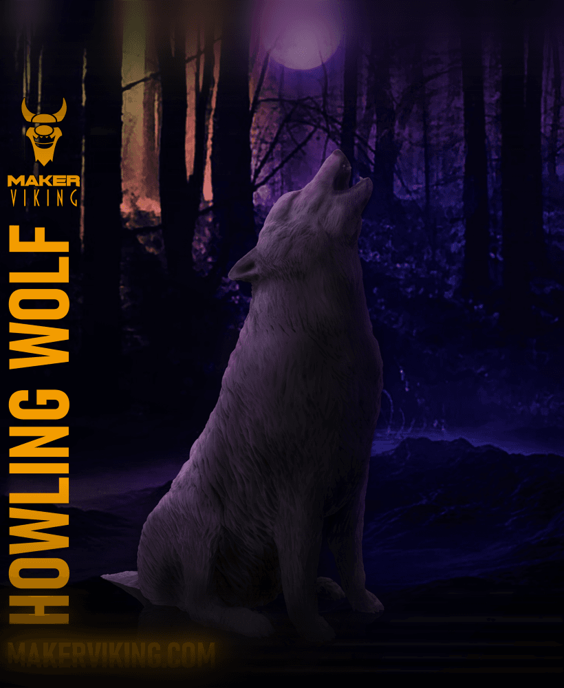 Howling Wolf 3d model