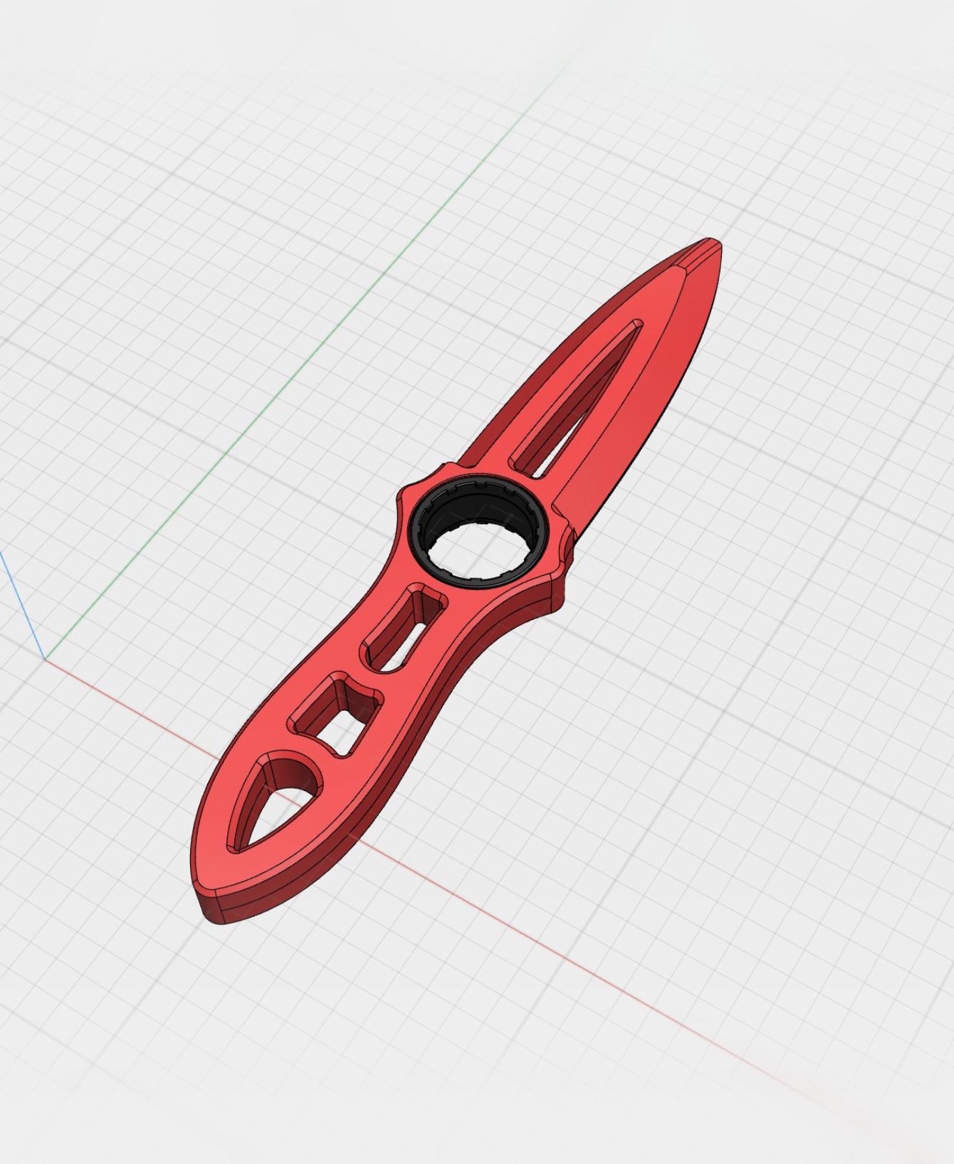 Toy knife fidget 3d model