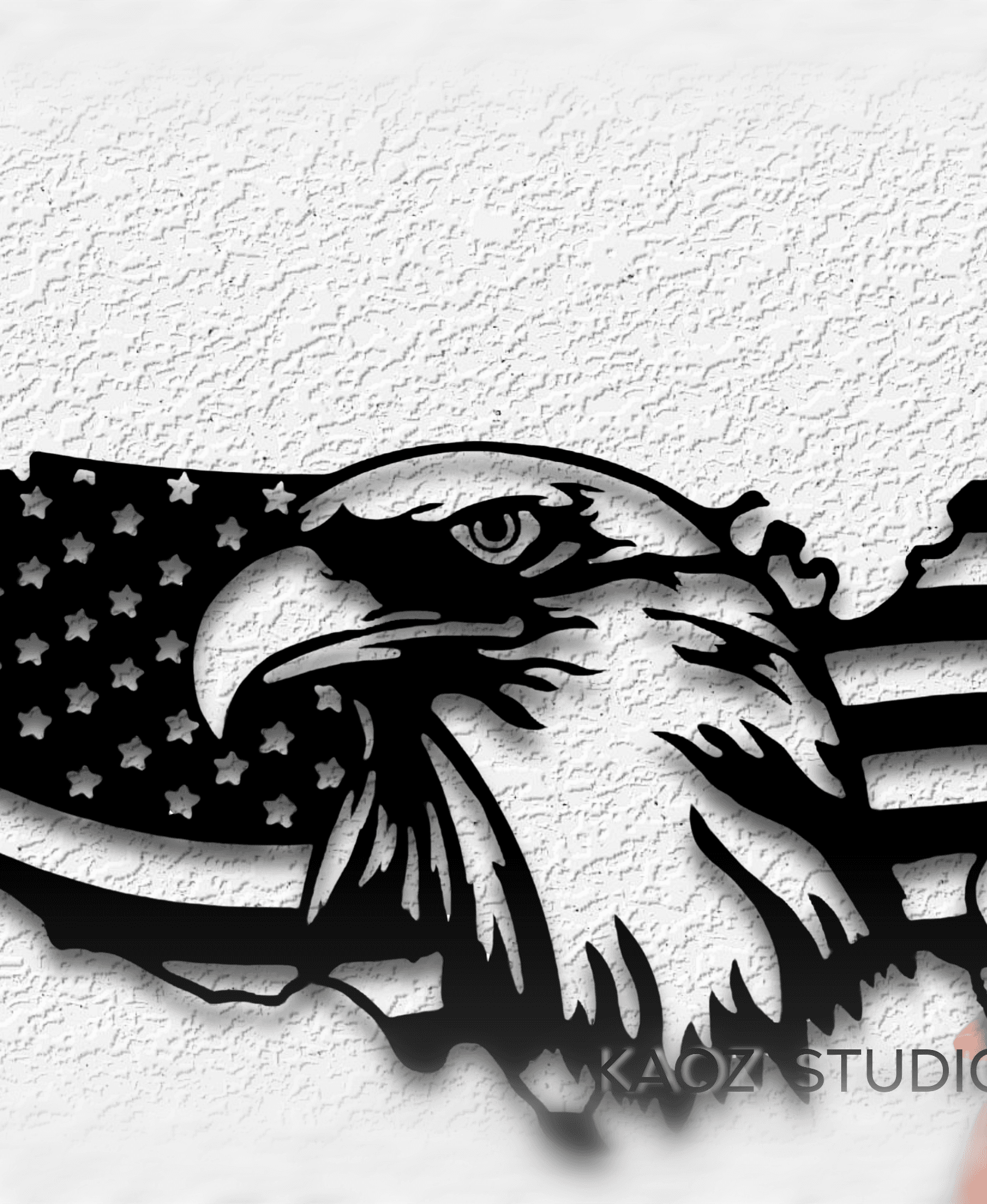 eagle wall art united states of america wall decor flag decoration 3d model