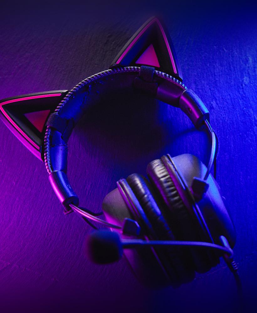 Cute Cat Ears for Headphones 3d model