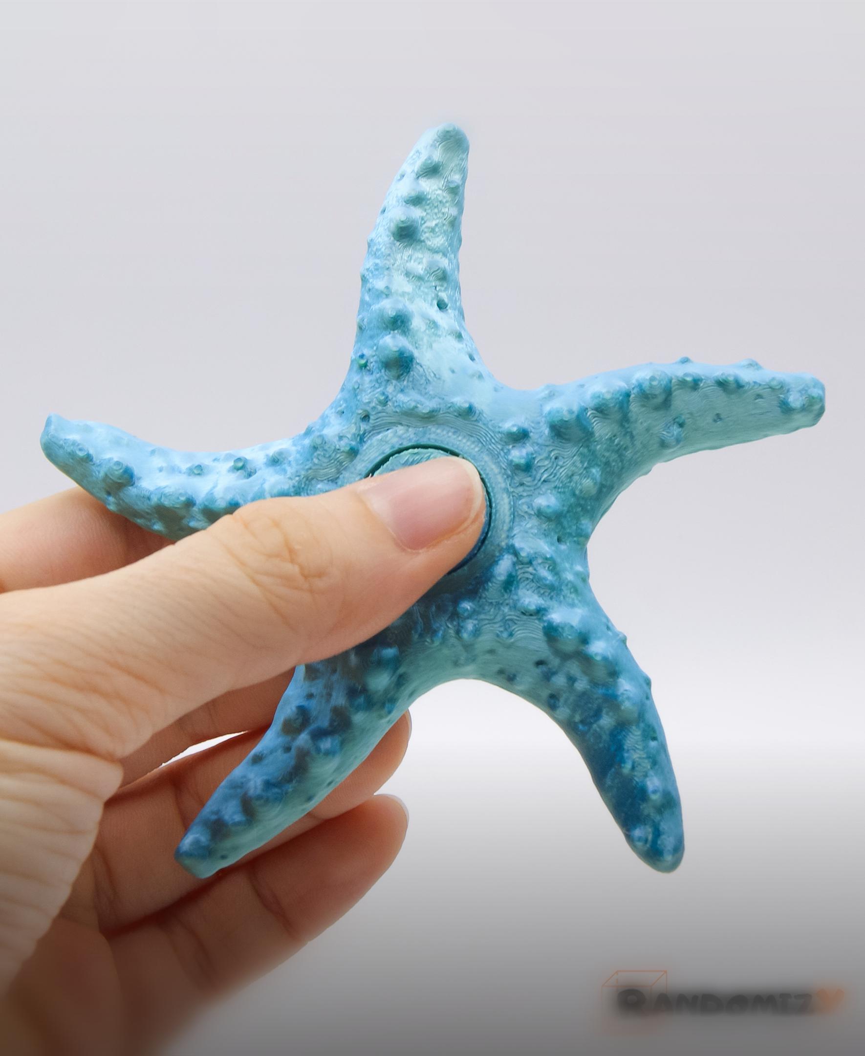Starfish Fidget Spinner (Slim Twisted) 3d model