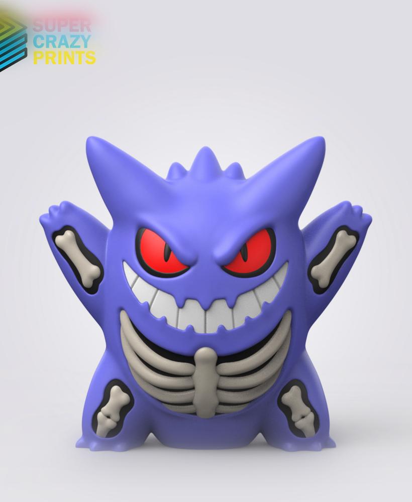 Halloween Gengar (Easy Print No Supports) 3d model