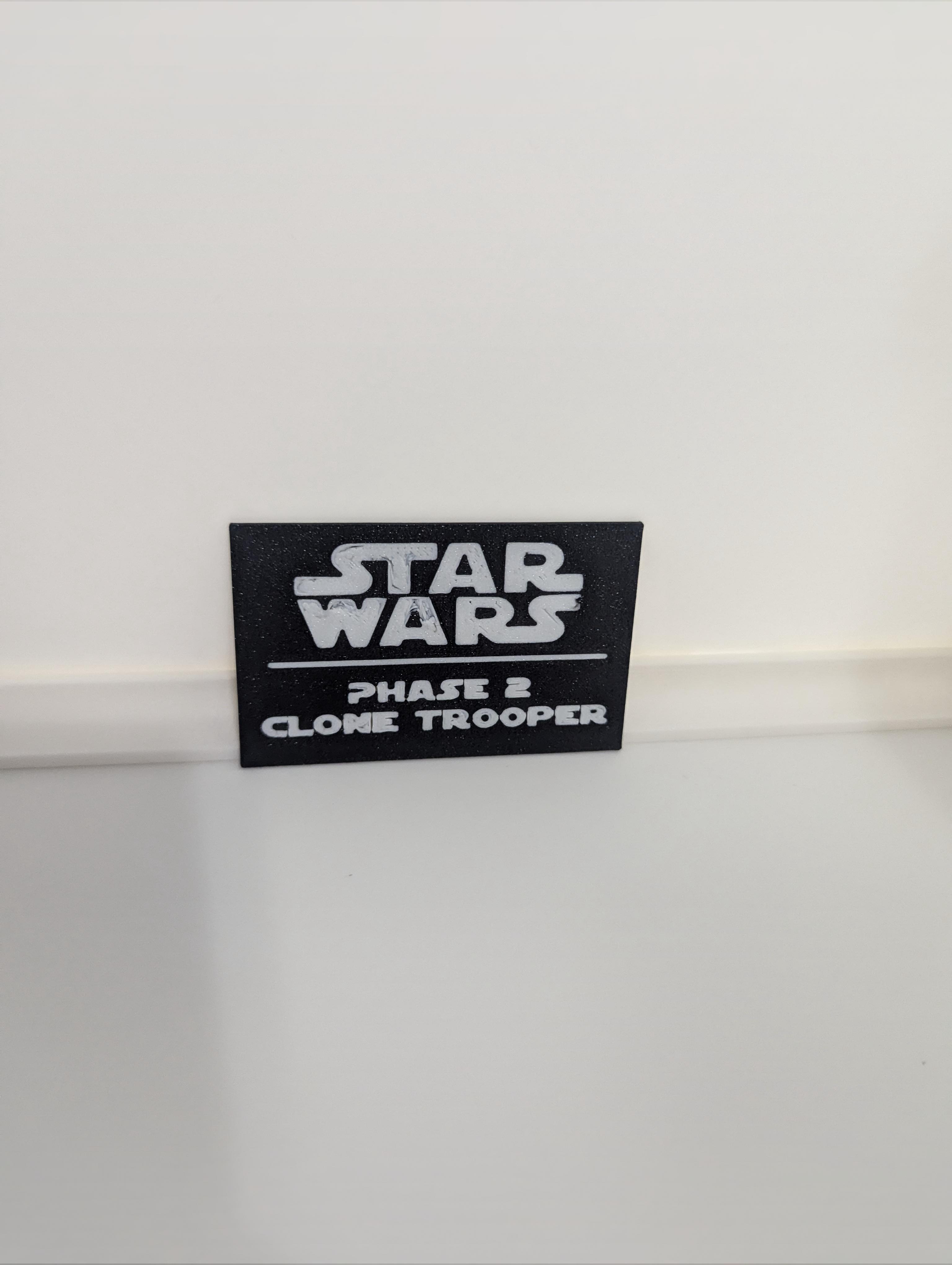 Phase 2 Clone Trooper Multicolor Nameplates 3d model