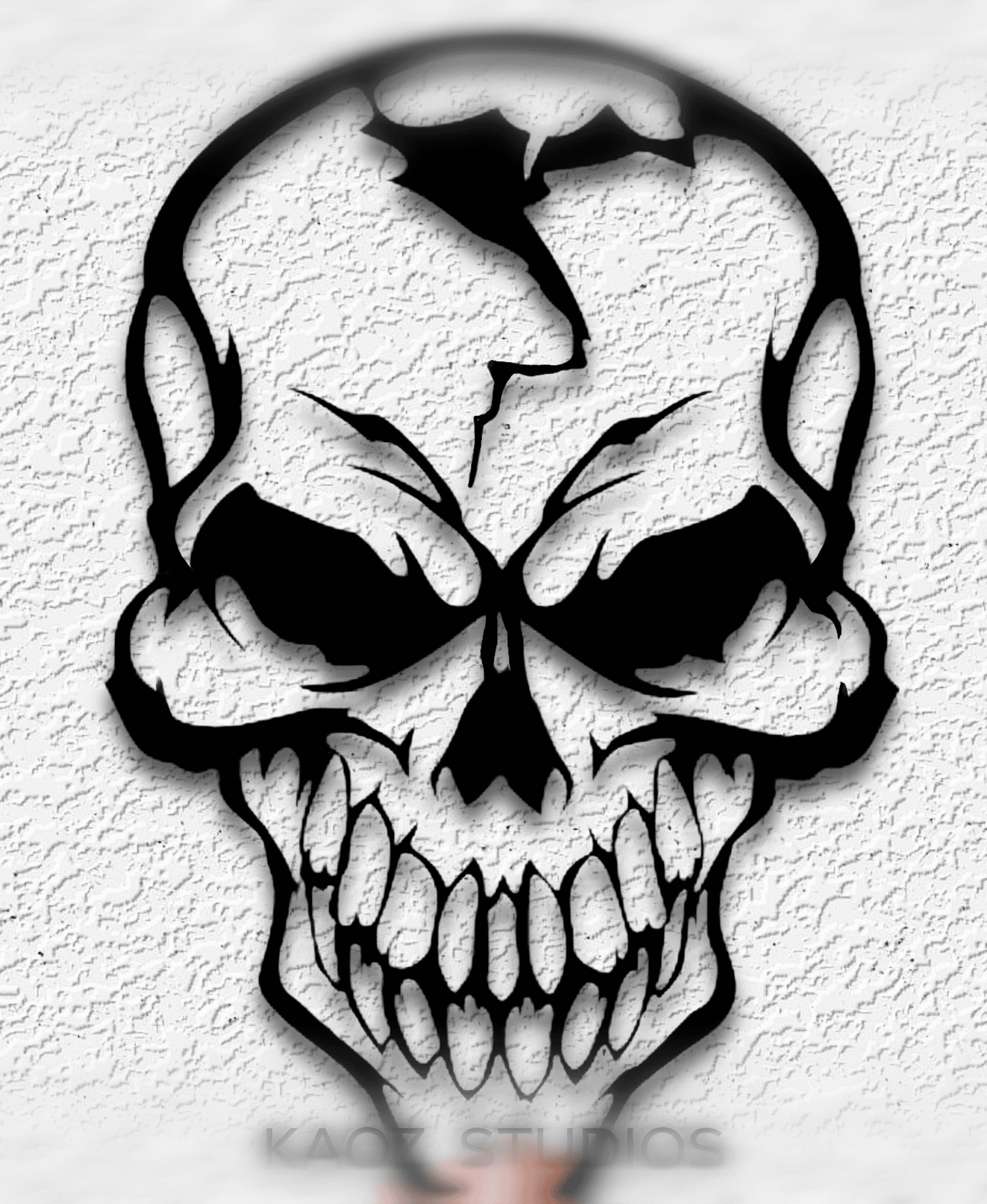 skull wall art bones wall decor demon decoration 3d model
