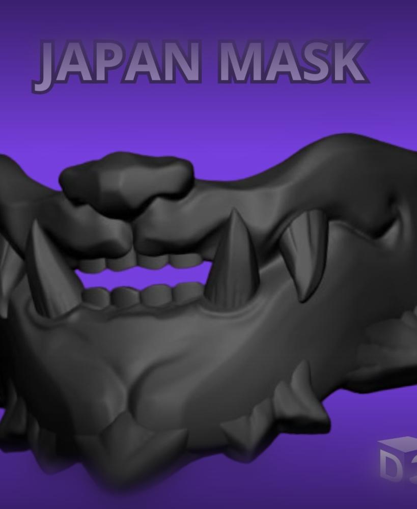 MÁSCARA JAPONESA 3d model