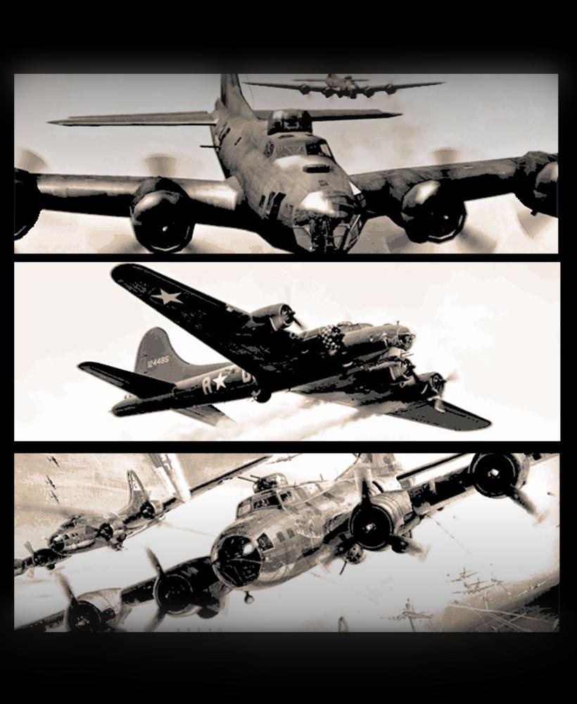 Boeing B-17 Flying Fortress US Air Force Bomber WWII - Tribute Set of Bookmarks 3d model