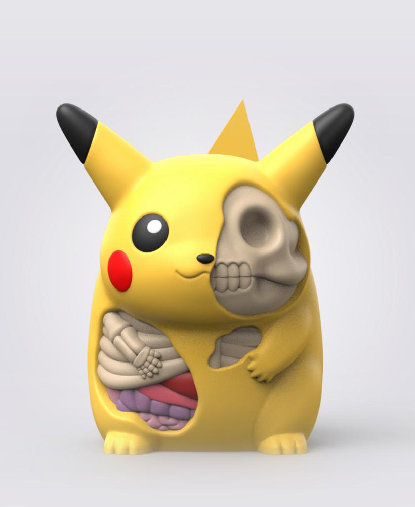 Halloween Pikachu (Easy Print No Supports) 3d model