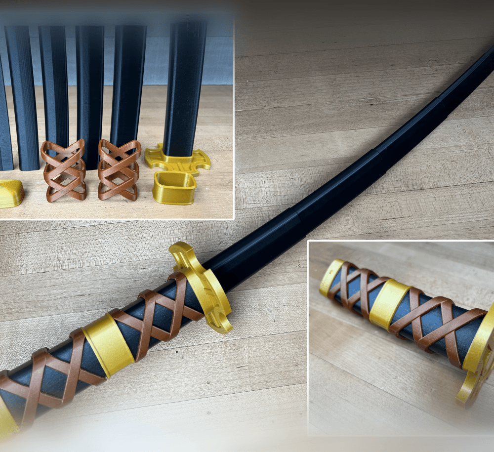 Sandai Kitetsu Multi-Part Collapsing Sword 3d model